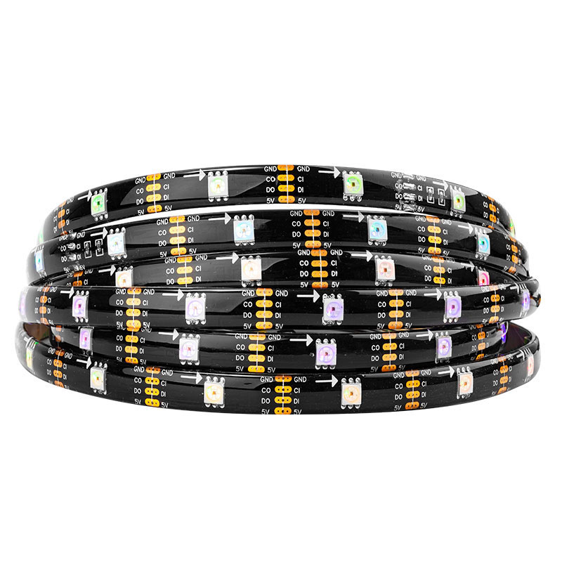 SK9822(Similar to APA102) RGB 30LEDS/M DC5V 10MM-Wide Digital Intelligent Addressable LED Strip Lights - 5m/16.4ft per roll SK9822(Similar to APA102) RGB 30LEDS/M DC5V 10MM-Wide Digital Intelligent Addressable LED Strip Lights - 5m/16.4ft per roll
